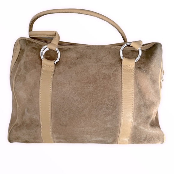 Roots Vintage 90’s Suede & Leather Zip Top Bag - Picture 2 of 14